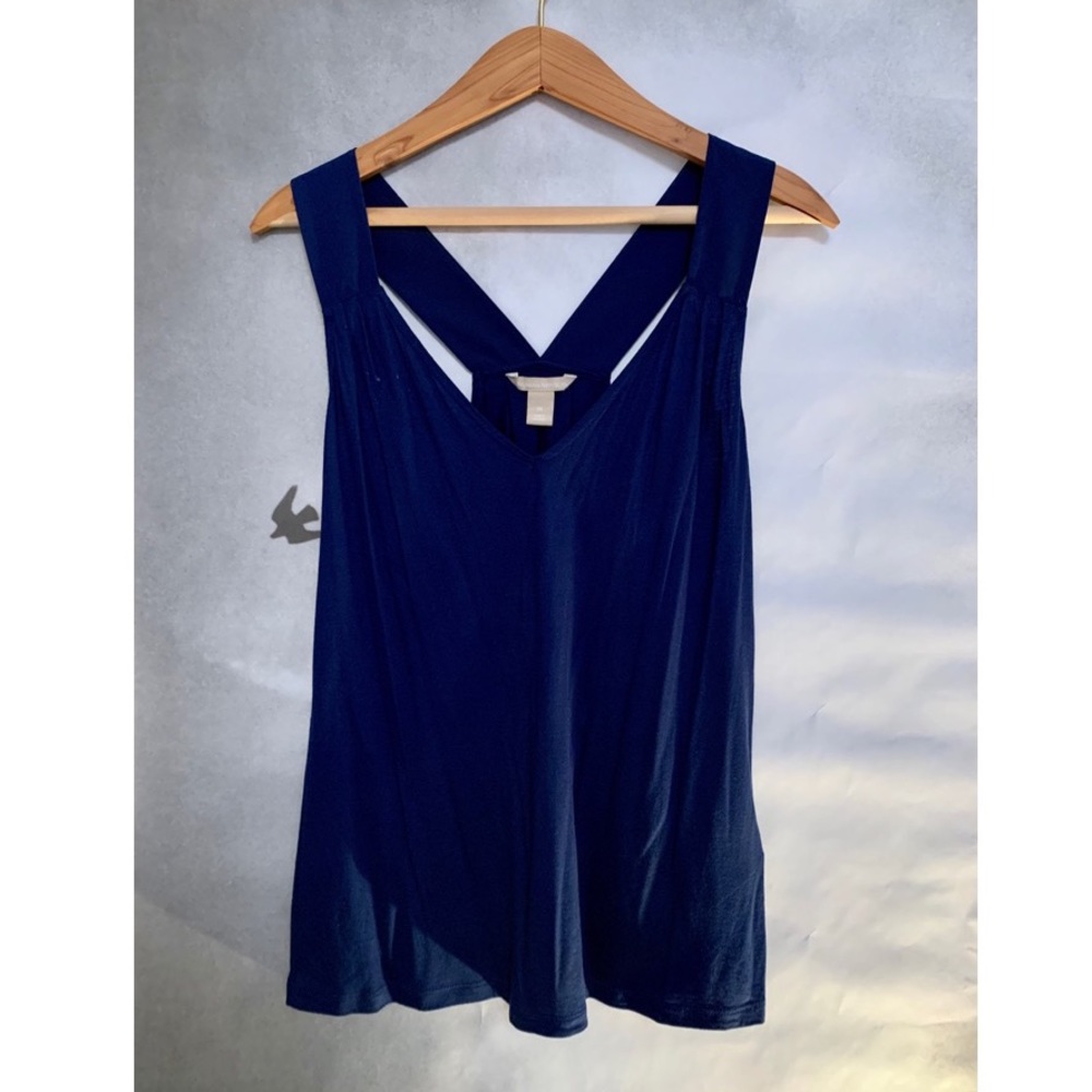 Navy Relax V Neck Tank